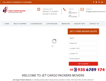 Tablet Screenshot of jetcargopackers.com